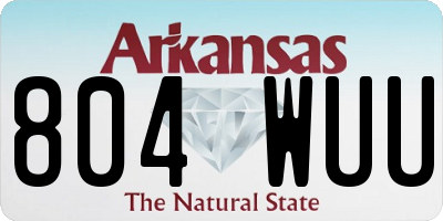 AR license plate 804WUU