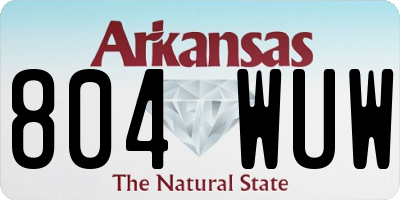 AR license plate 804WUW