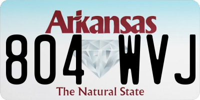 AR license plate 804WVJ