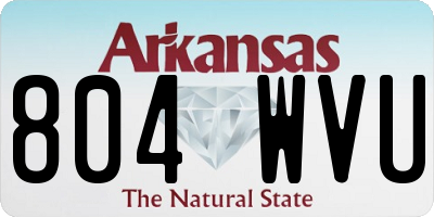 AR license plate 804WVU