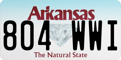 AR license plate 804WWI