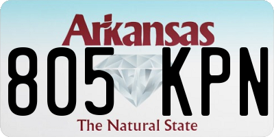 AR license plate 805KPN