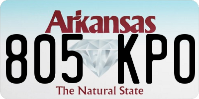 AR license plate 805KPO