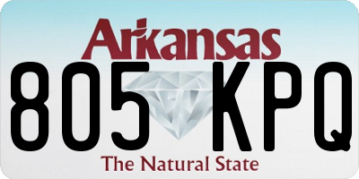 AR license plate 805KPQ