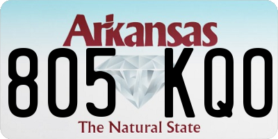 AR license plate 805KQO