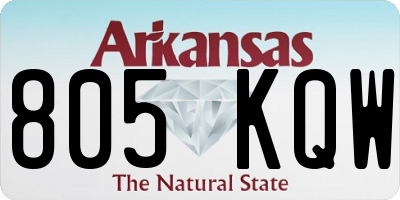 AR license plate 805KQW