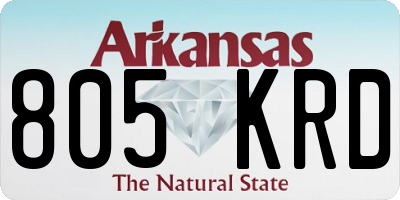 AR license plate 805KRD