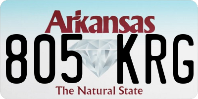 AR license plate 805KRG