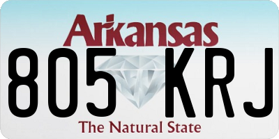 AR license plate 805KRJ
