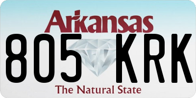 AR license plate 805KRK