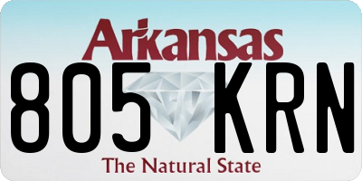 AR license plate 805KRN