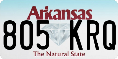 AR license plate 805KRQ
