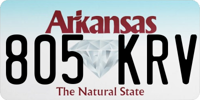 AR license plate 805KRV