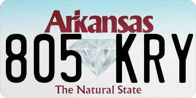AR license plate 805KRY