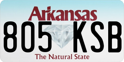AR license plate 805KSB