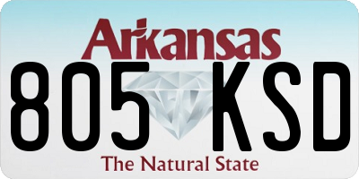 AR license plate 805KSD
