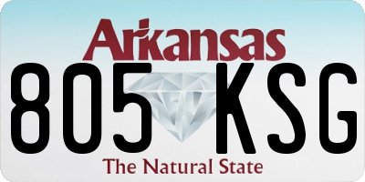 AR license plate 805KSG