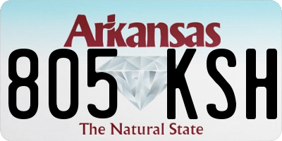 AR license plate 805KSH