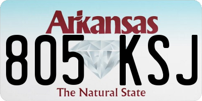 AR license plate 805KSJ