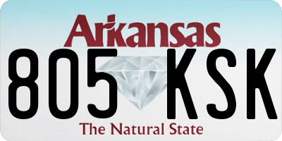 AR license plate 805KSK