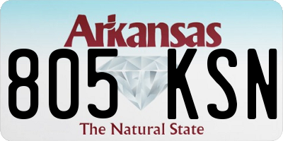 AR license plate 805KSN