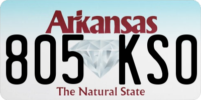AR license plate 805KSO