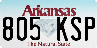 AR license plate 805KSP