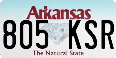 AR license plate 805KSR