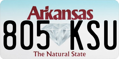 AR license plate 805KSU