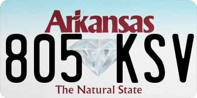 AR license plate 805KSV