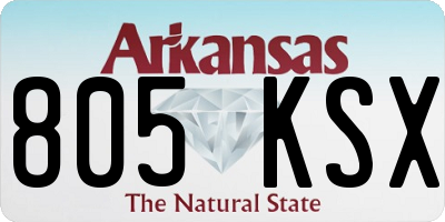 AR license plate 805KSX