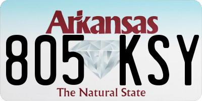 AR license plate 805KSY