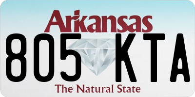 AR license plate 805KTA