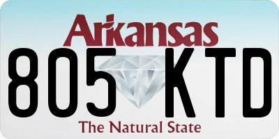 AR license plate 805KTD