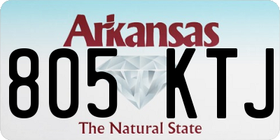 AR license plate 805KTJ
