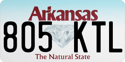 AR license plate 805KTL