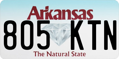 AR license plate 805KTN
