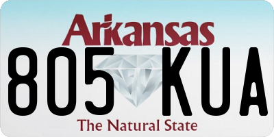 AR license plate 805KUA