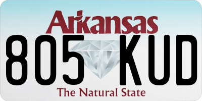 AR license plate 805KUD