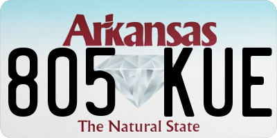 AR license plate 805KUE