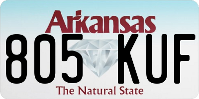 AR license plate 805KUF