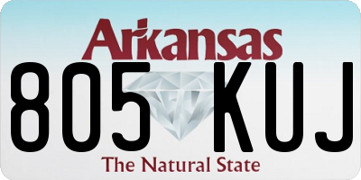 AR license plate 805KUJ