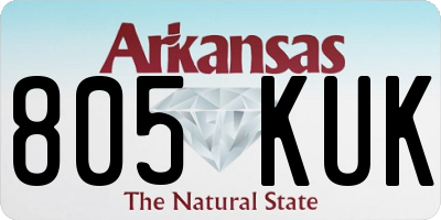 AR license plate 805KUK