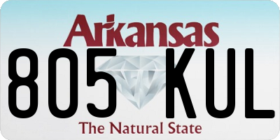 AR license plate 805KUL