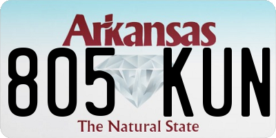 AR license plate 805KUN