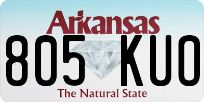 AR license plate 805KUO