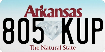 AR license plate 805KUP