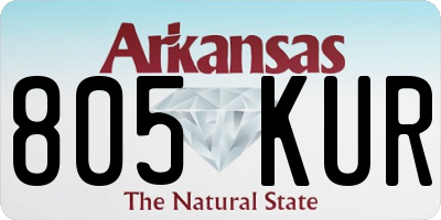 AR license plate 805KUR