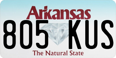 AR license plate 805KUS