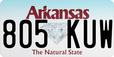 AR license plate 805KUW